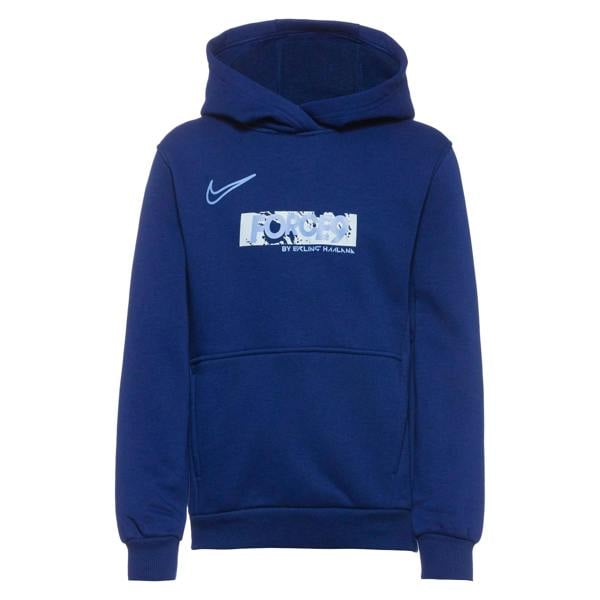 Nike Childrens/Kids Haaland Graphic Print Regular Hoodie - Navy/Orange - 