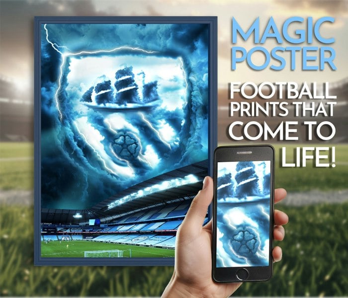 NotNiceThings Man City Magic Poster - Augmented Reality Art