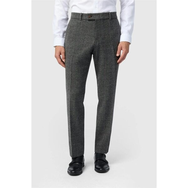 Antique Rogue Tailored Fit Jace Grey Berry Tweed Trouser