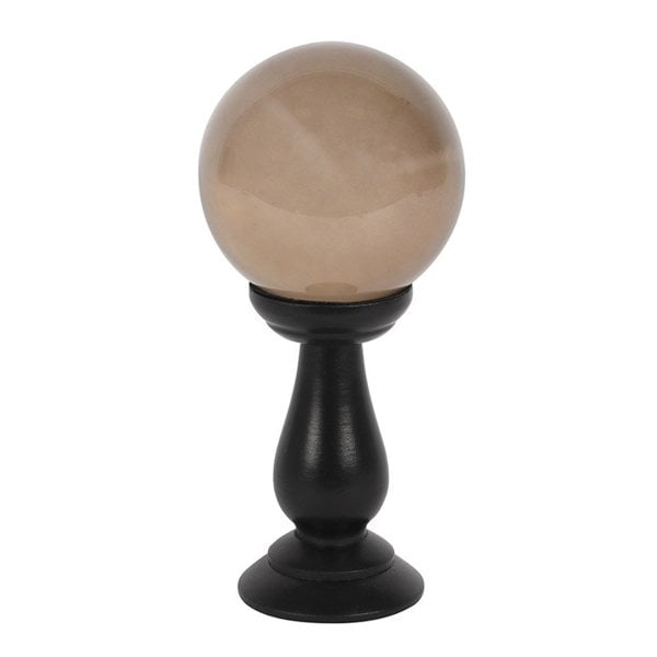 Serano Small Smoke Grey Crystal Ball on Stand