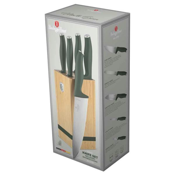 6 pcs knife set Berlinger Haus BH2751 Matte Green