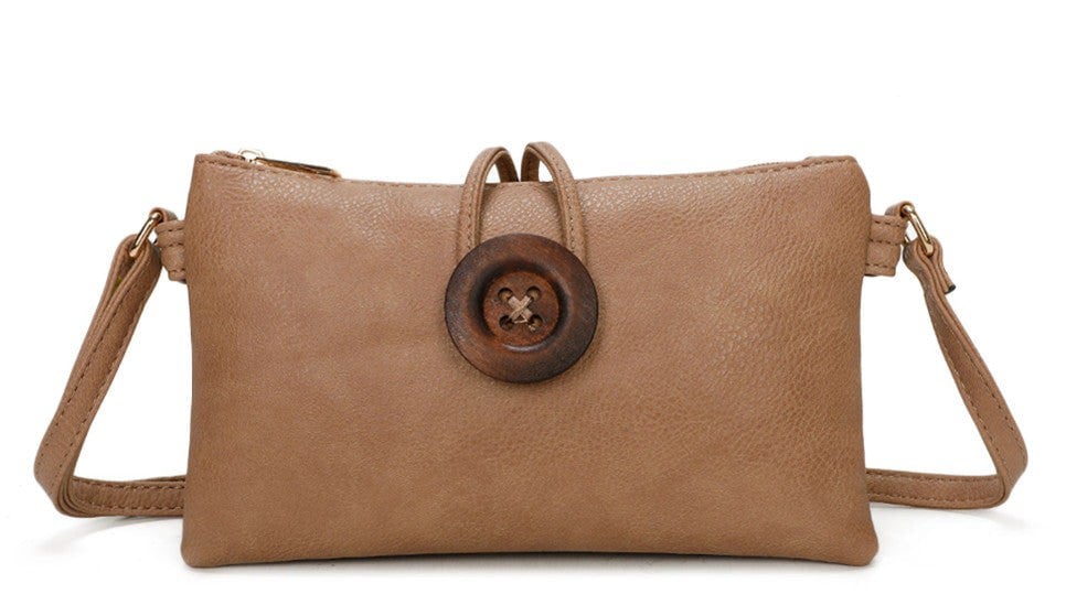 Kitise Big Button Slim Handbag Crossbody Bag