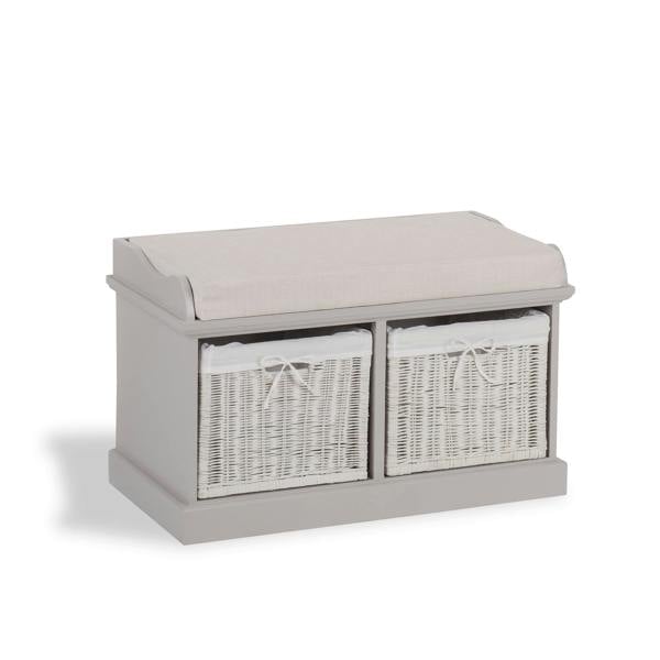 Statement Furniture Tetbury Small Hallway Set with Storage Baskets and Cushion Seat