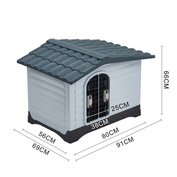 Large Dog Kennel Outdoor Indoor Pet Plastic Garden House Dog Houses Living and Home