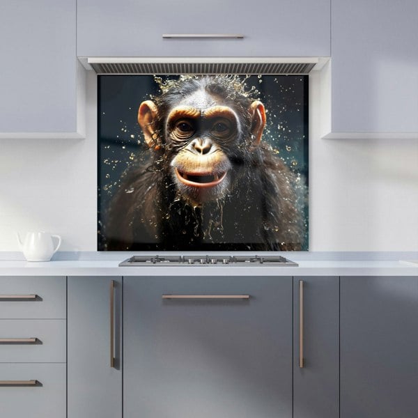 Warren Reed - Designer Realistic Monkey Face Splashart Kitchen Splashback