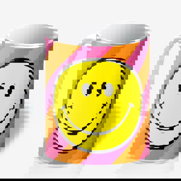 Helter Skelter Tilted Stripe Smiley Mug in Tutti Frutti - Love Frankie