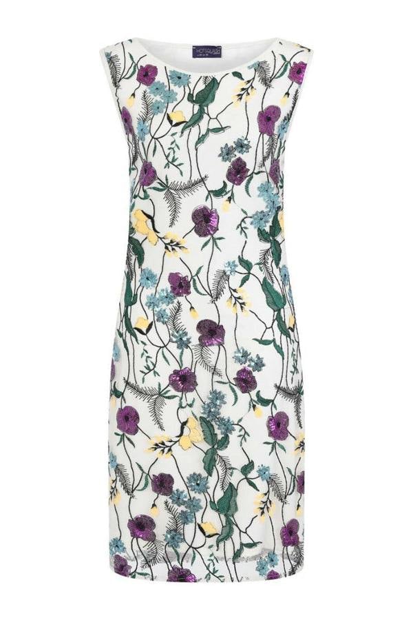 HotSquash Sleeveless Embroidered Shift Dress
