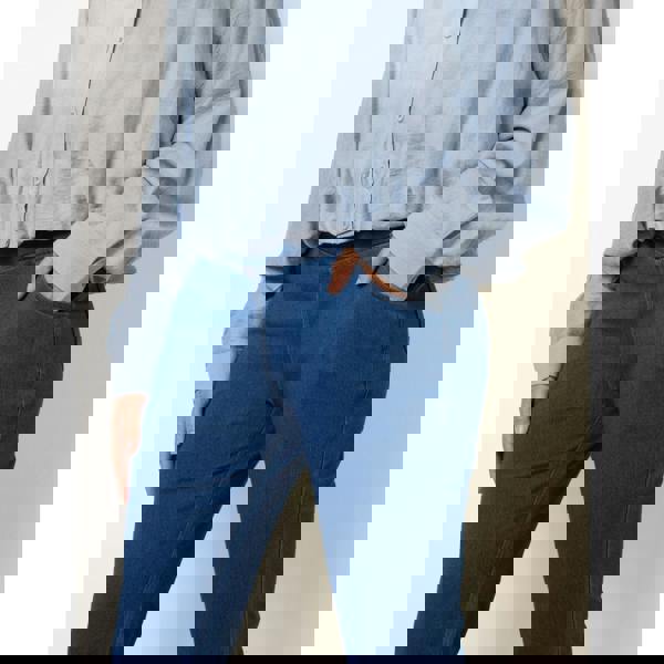 Blue Vanilla Flared Cross Over Waistband Jeans