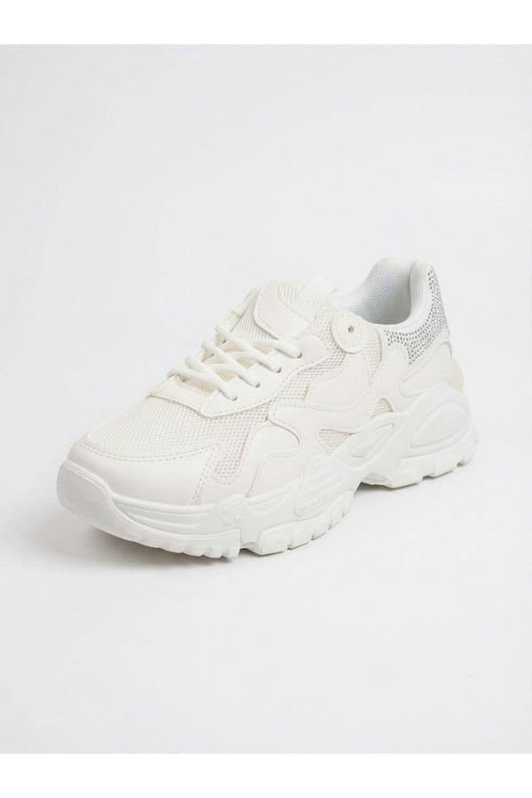 Ivy Studded Chunky Trainers - White