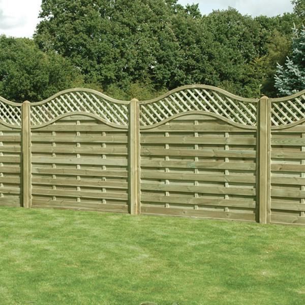 Snowdon Timber Omega Lattice Top Fence Panel (W) 1.8m (H) 1.8m