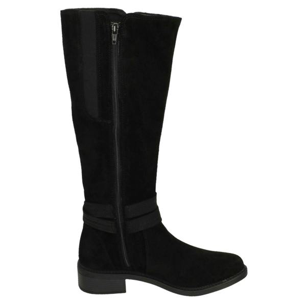 Clarks Ladies Clarks Zip Comfort Knee High Boots Maye Shine