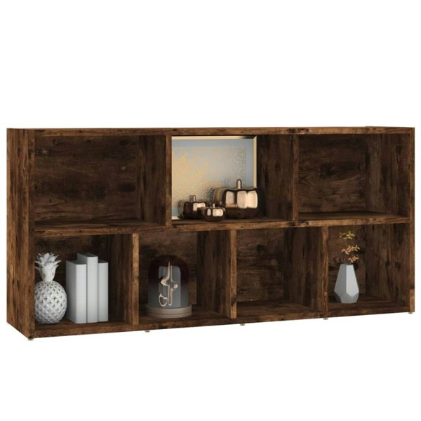 Berkfield Book Cabinet Smoked Oak 50x25x106 cm