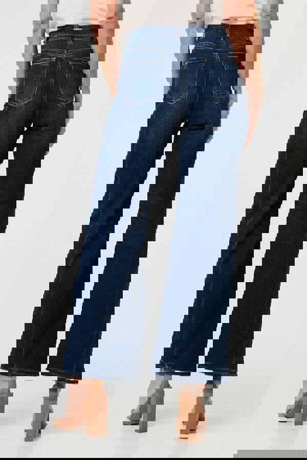 Blue | High Waist Slim Fit Flared Jeans
