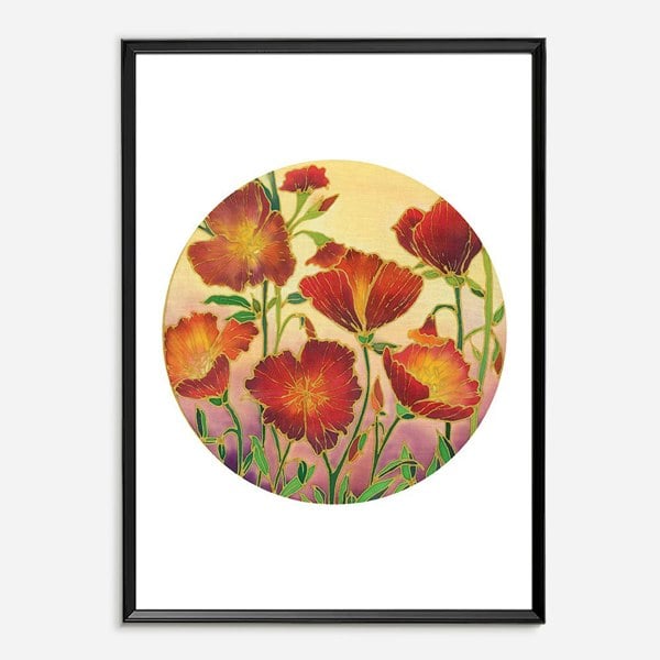 Batik Ying Sunset Poppies Print