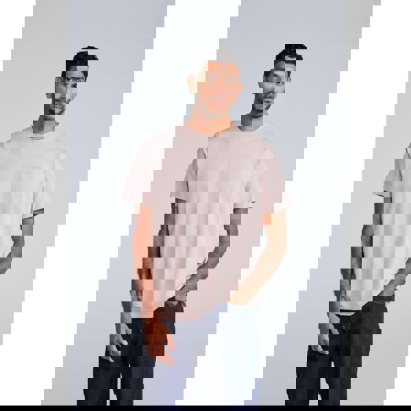 Animal Mens Icon Organic T-Shirt - Light Pink