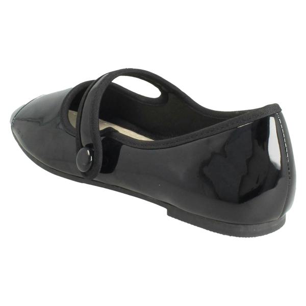 Savannah Ladies Savannah Flat Elasticated Strap Slip On Smart Shoes F80584