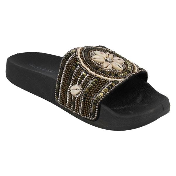 Spot On Ladies Spot On Open Toe Summer Mule