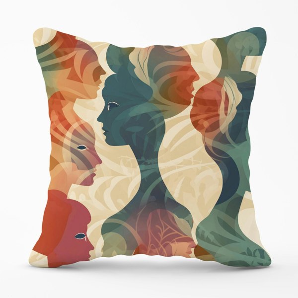 Warren Reed Coloured Silhouette Cushions