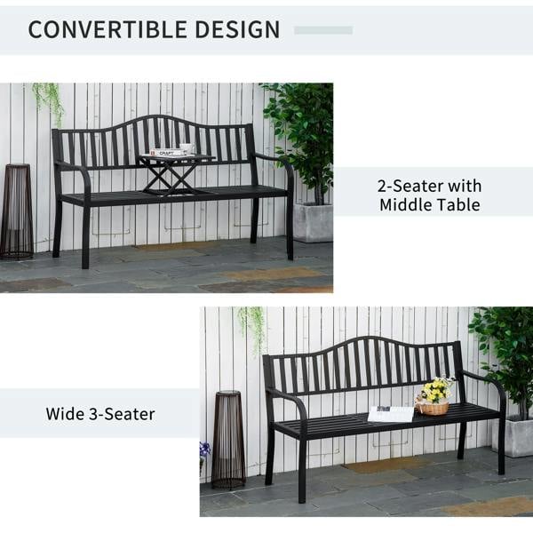 Garden Loveseat with Built-in Coffee Table