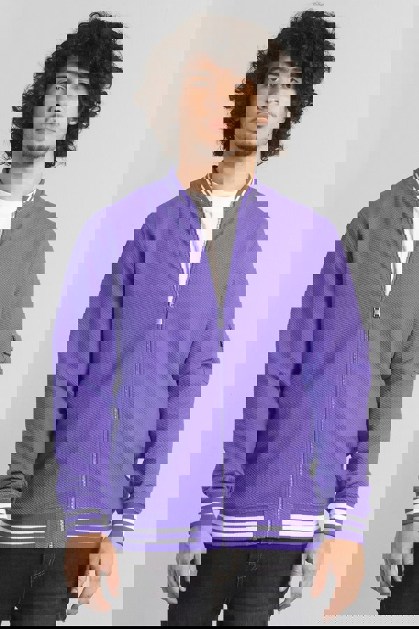 Men's Heavy Waffle Bomber Jacket