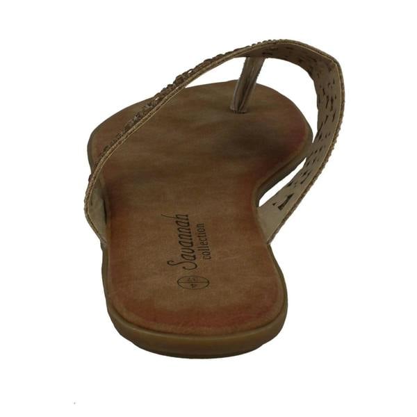 Savannah Ladies Savannah Diamante Toepost Sandals