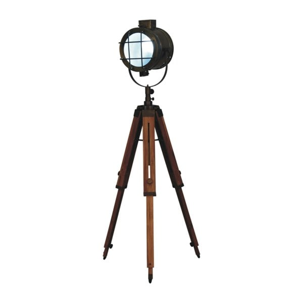 Artisan Furniture Caged Brass Spotlight Floor Lamp
