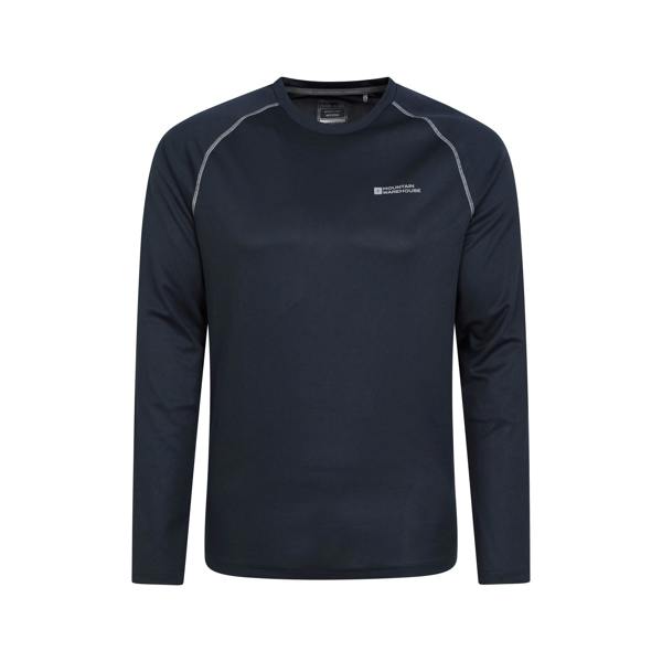 Mountain Warehouse Mens Endurance Long-Sleeved T-Shirt - Navy - 
