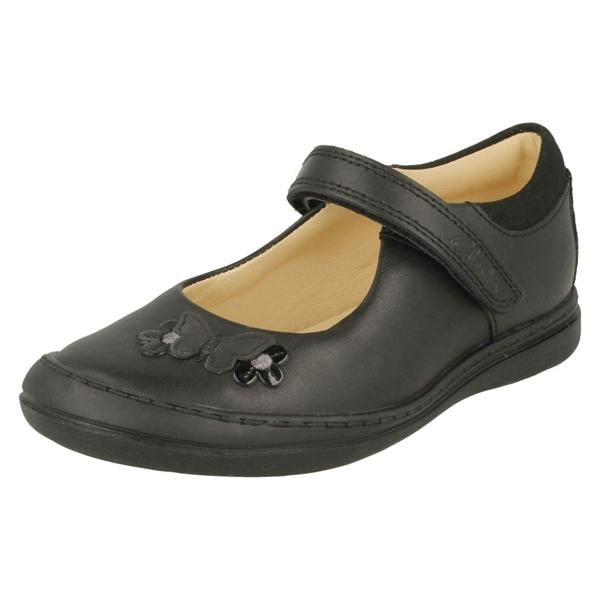 Clarks Girls Clarks Butterfly Detailed School Shoes Scooter Daisy