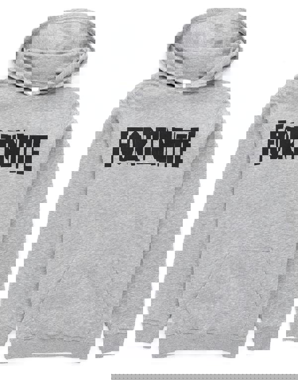 Fortnite Boys Grey Logo Print Hoodie [dis]