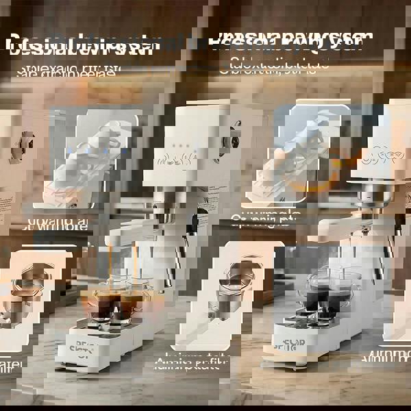 Spector Coffee Machine Maker 20 Bar Milk Frother Stable Espresso Extraction