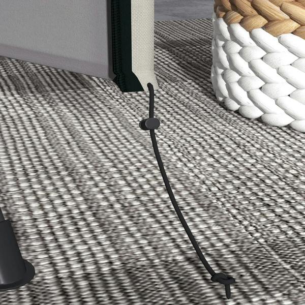 Light grey cover corner with securing cord and ground stake