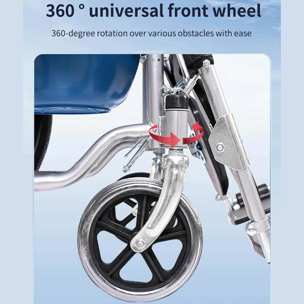 Havendro 6 Position Adjustable Folding Mobility Chair Lightweight with Reclining Backrest