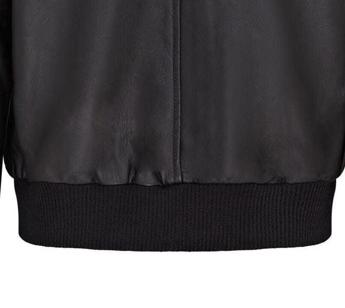 Infinity Leather Mens Soft Leather MA-1 Varsity Bomber Jacket