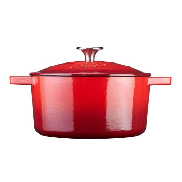 Cooks Professional 20cm Cast Iron Casserole | Red
