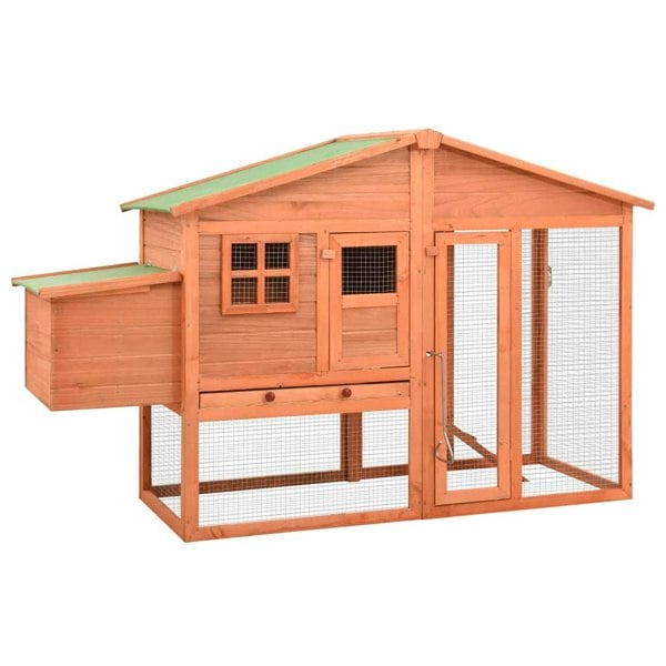 Berkfield Chicken Coop with Nest Box Solid Fir Wood