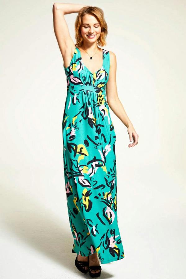 HotSquash Sleeveless Empire Line Maxi Dress