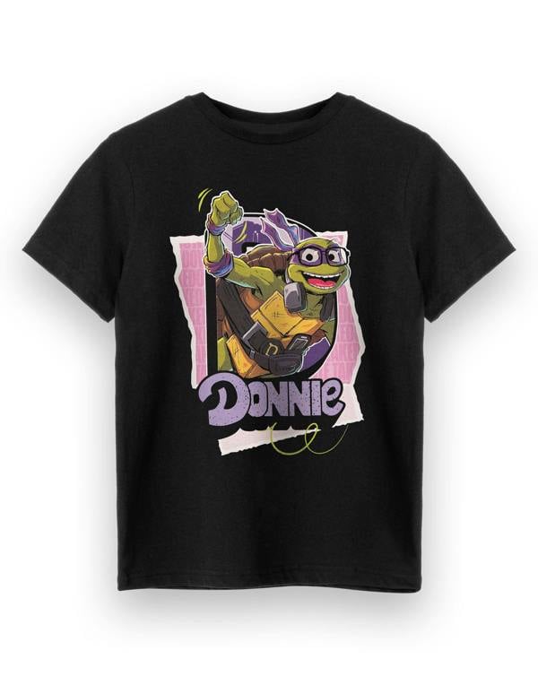 Teenage Mutant Ninja Turtles Boys Black Donnie Short Sleeved T-Shirt