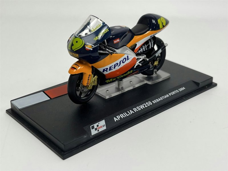 MCSlots Sebastian Porto Aprilia RSW250 2004 Moto GP Diecast Model 1:24 Scale  MC22