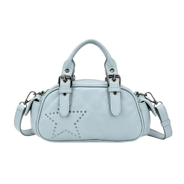 Kitise Trendy Studded Star Quilted Crossbody Shoulder Handbag