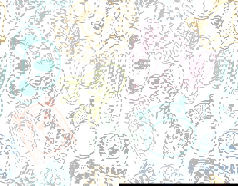 Zoo and jungle colourful animal outlines children's bedroom nursery decor gender neutral