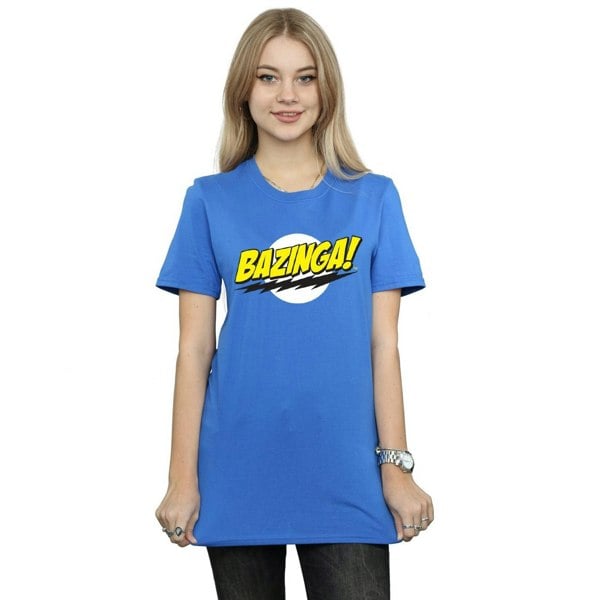 The Big Bang Theory Womens Bazinga Boyfriend T-Shirt - Royal Blue