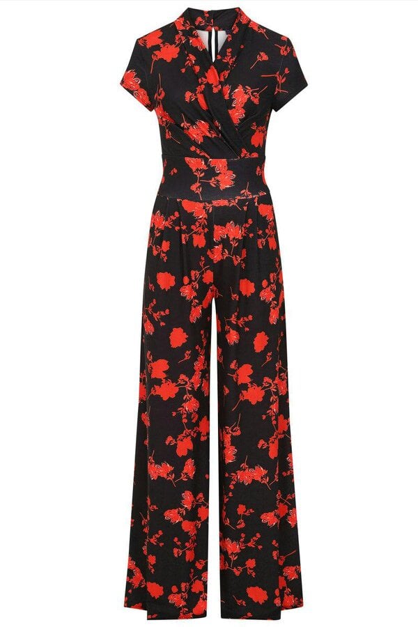 HotSquash Wide Leg Jumpsuit with Cap Sleeves
