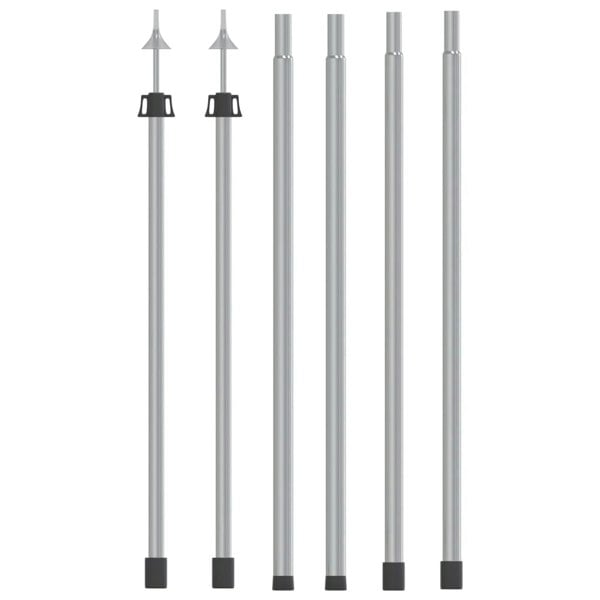 Berkfield Telescopic Tarp Poles with Length of 102-260 cm 2 pcs Aluminum
