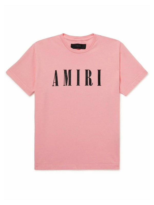 Amiri Kids Core Logo Tee – Pink / Black