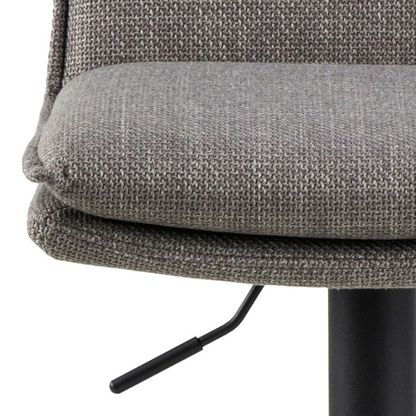Wyld Haus Mossfield Light Grey Brown Height Adjustable Swivel Bar Stool