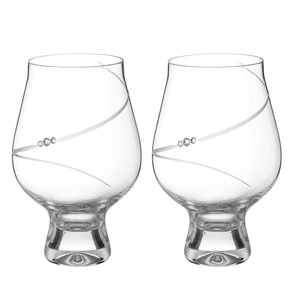 Diamante Silhouette Crystal Gin Goblets Adorned with Swarovski® Crystals - Set of 2