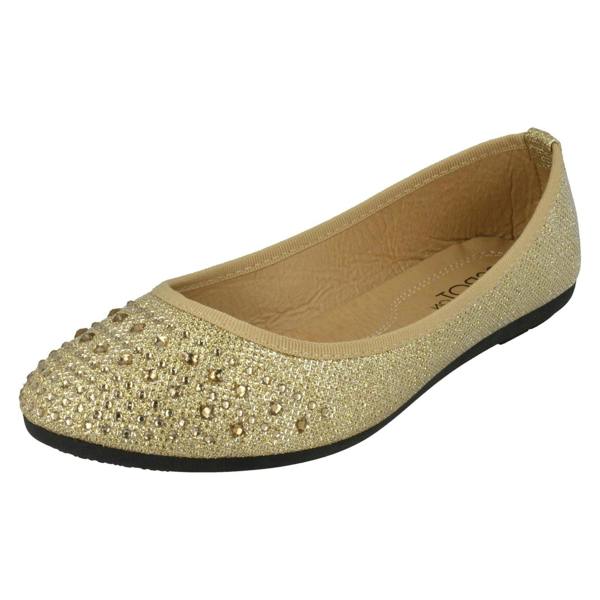 Spot On Ladies Spot On Flat Ballerinas