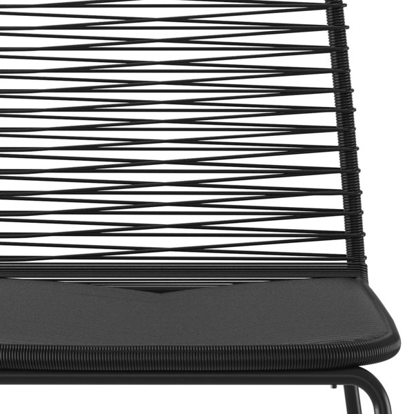 Berkfield Outdoor Chairs 4 pcs Poly Rattan Black