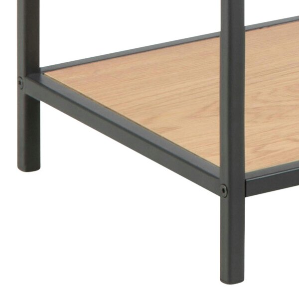Wyld Haus El Paso Black Metal and Wild Oak Veneer Console Table 2 Shelves