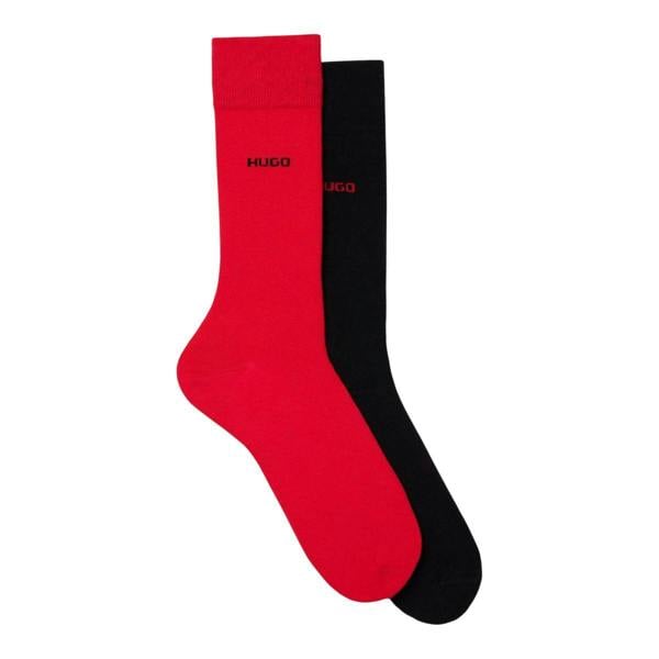Hugo Unisex Adult Logo Socks (Pack of 2) - Pink/Black - 